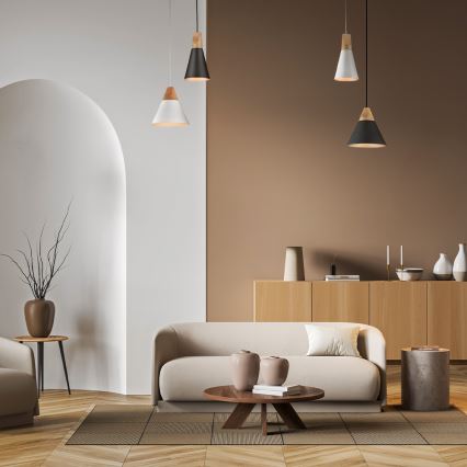 Maytoni P359-PL-140-C - Κρεμαστό φωτιστικό οροφής BICONES 1xE27/60W/230V διάμετρος 14 cm γκρι/μπεζ