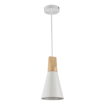 Maytoni P359-PL-140-W - Κρεμαστό φωτιστικό οροφής BICONES 1xE27/60W/230V διάμετρος 14 cm λευκό/μπεζ