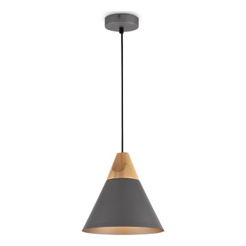 Maytoni P359-PL-220-C - Κρεμαστό φωτιστικό οροφής BICONES 1xE27/60W/230V διάμετρος 22 cm γκρι/μπεζ