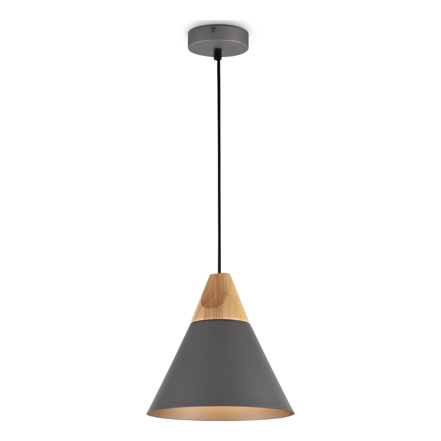 Maytoni P359-PL-220-C - Κρεμαστό φωτιστικό οροφής BICONES 1xE27/60W/230V διάμετρος 22 cm γκρι/μπεζ