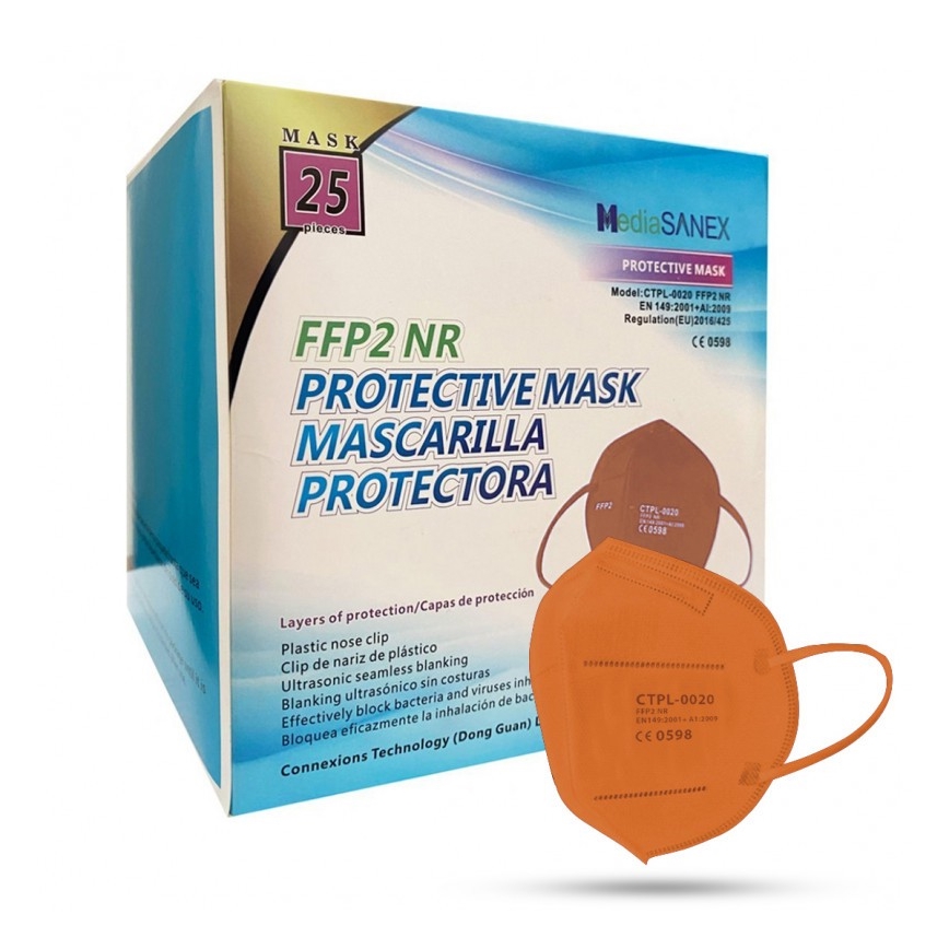 Media Sanex Μάσκα προστασίας FFP2 NR Πορτοκαλί 1τμχ