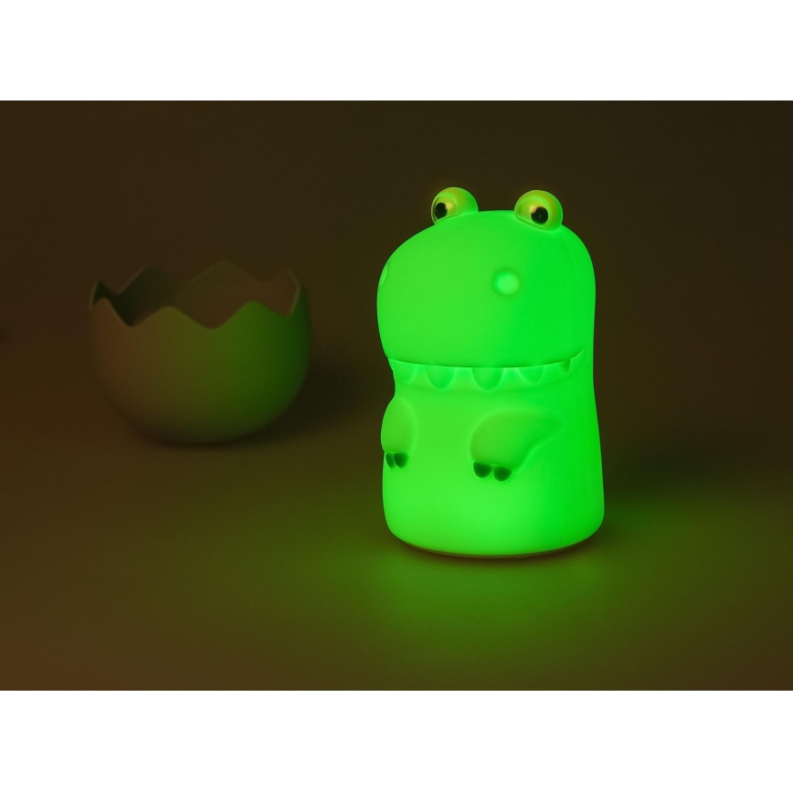 MegaLight - LED RGB Dimming επαναφορτιζόμενο παιδικό αφής φωτιστικό DIGGY DINO LED/5V