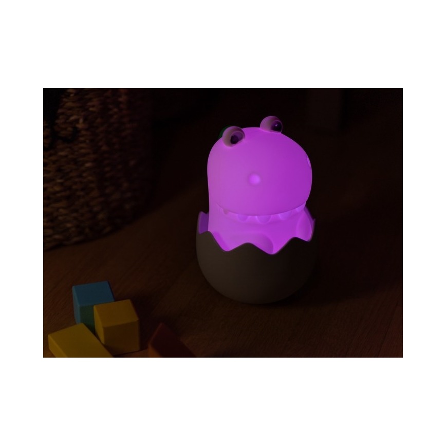 MegaLight - LED RGB Dimming επαναφορτιζόμενο παιδικό αφής φωτιστικό DIGGY DINO LED/5V