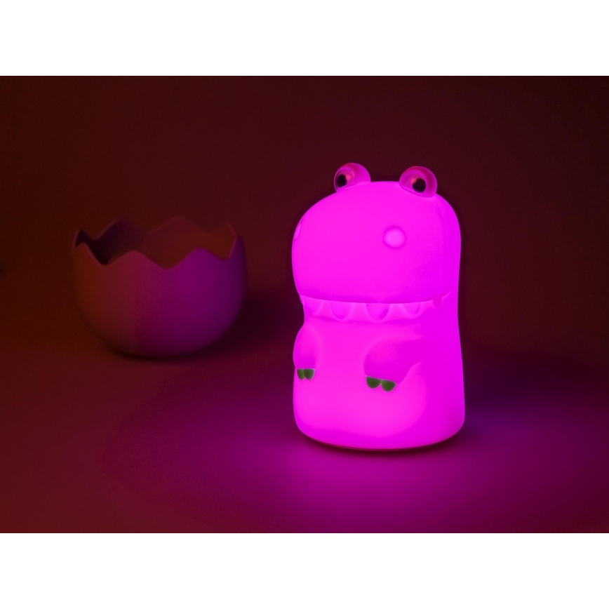 MegaLight - LED RGB Dimming επαναφορτιζόμενο παιδικό αφής φωτιστικό DIGGY DINO LED/5V
