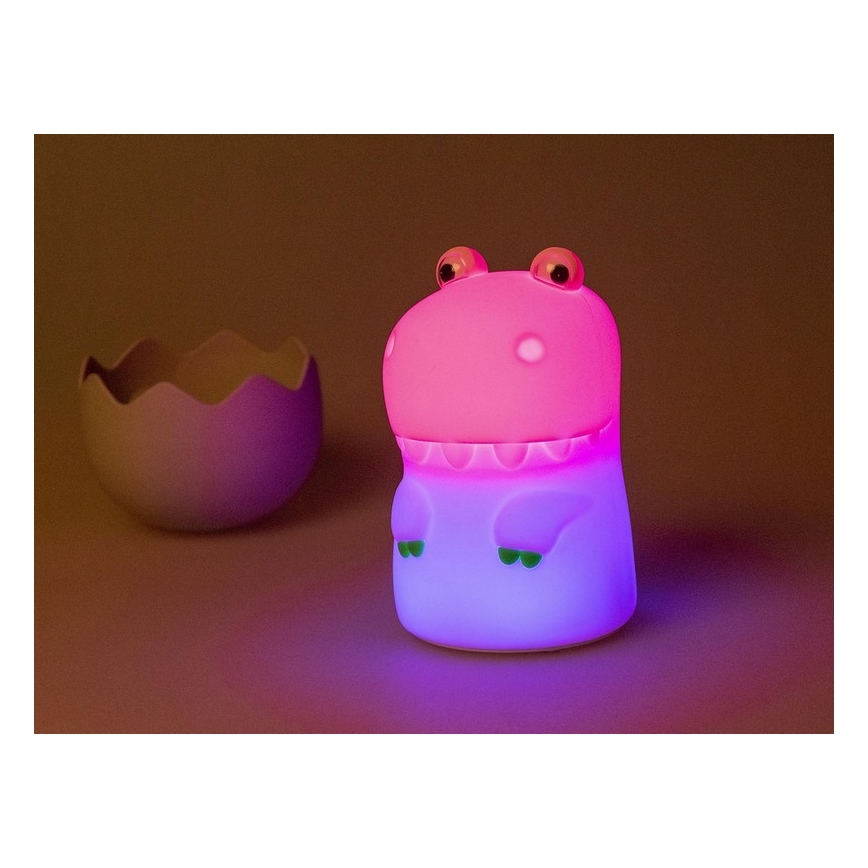 MegaLight - LED RGB Dimming επαναφορτιζόμενο παιδικό αφής φωτιστικό DIGGY DINO LED/5V
