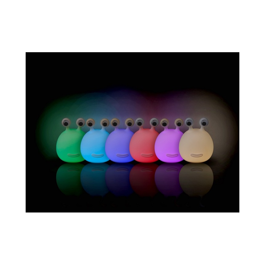 MegaLight - LED RGB Dimming επαναφορτιζόμενο παιδικό αφής φωτιστικό MOMO MOON LED/5V