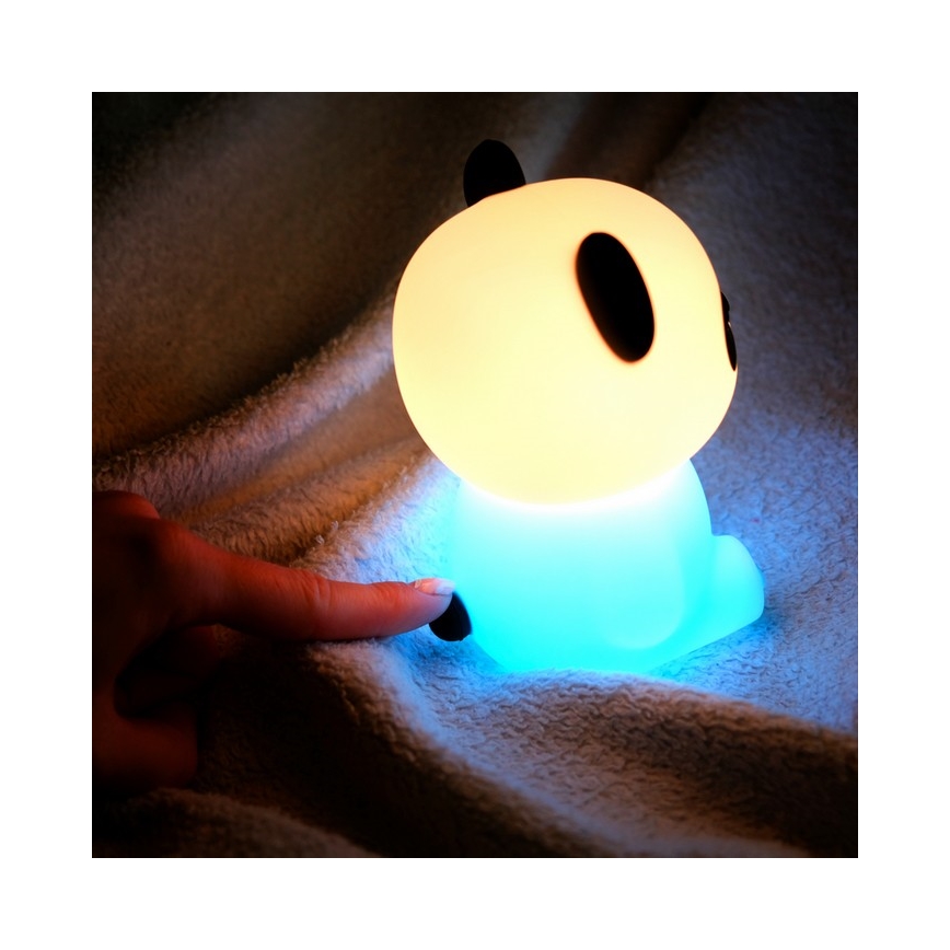 MegaLight - LED RGB Dimming επαναφορτιζόμενο παιδικό αφής φωτιστικό PADDY PANDA LED/5V