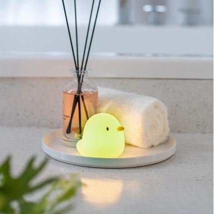 MegaLight - LED RGB Επαναφορτιζόμενο παιδικό αφής Φωτάκι μπάνιου SWIMMY DUCK LED/5V IP67