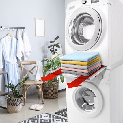 Meliconi 656114 - Ενδιάμεση βάση για πλυντήριο και στεγνωτήριο 70 cm λευκή