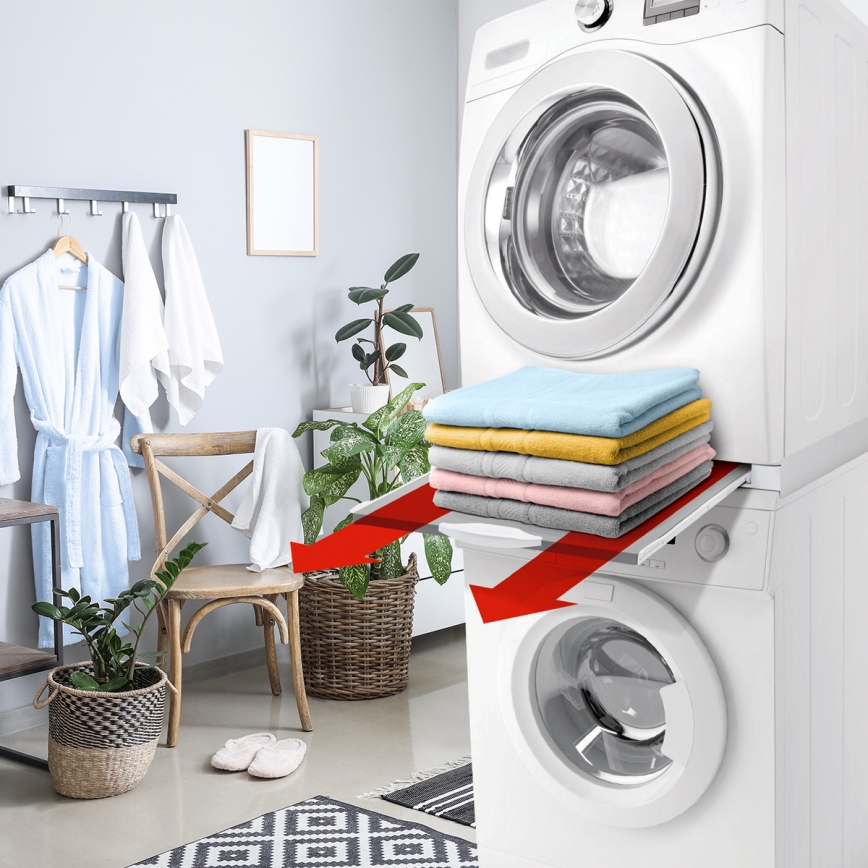 Meliconi 656114 - Ενδιάμεση βάση για πλυντήριο και στεγνωτήριο 70 cm λευκή