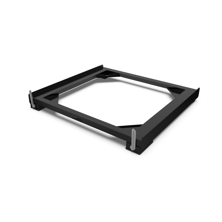 Meliconi 656168 - Αντιδονητική βάση για πλυντήριο με αναδιπλούμενους τροχούς, 47 cm, μαύρη