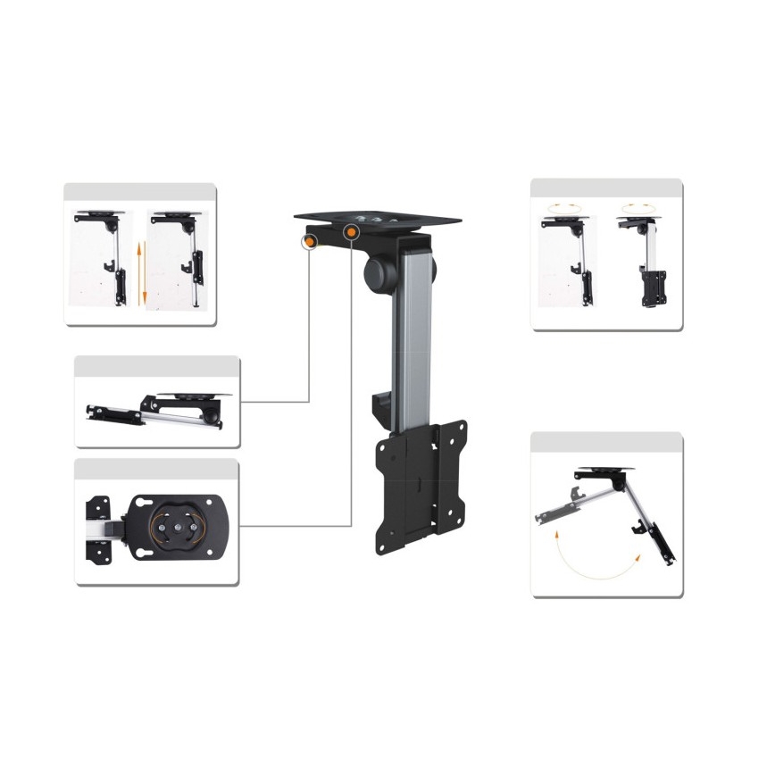 MK FLORIA MKF-17DS220 - Βάση οροφής για τηλεόραση 46 μαύρη