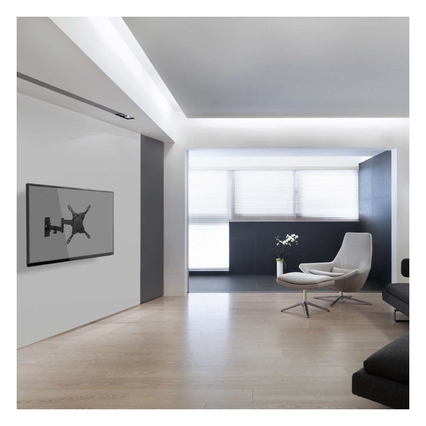 MK FLORIA MKF-21DP224 - Επιτοίχια βάση τηλεόρασης με άρθρωση 46 μαύρη