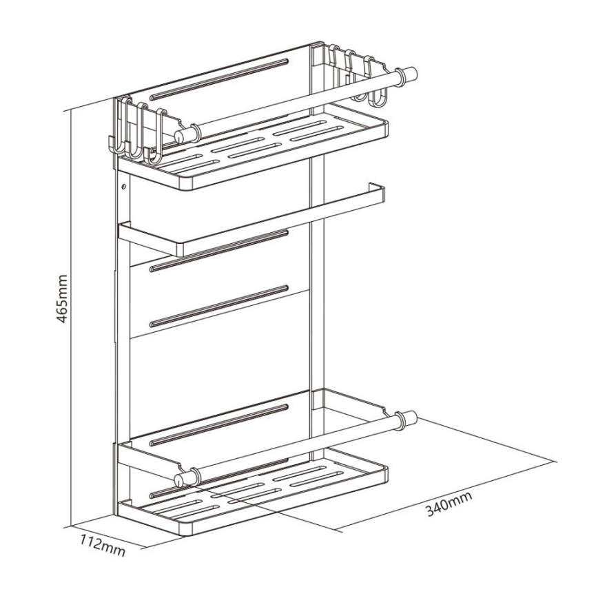 MK FLORIA MKF-21MG01W - Μαγνητική ραφιέρα οργάνωσης  46,5x34 cm λευκό