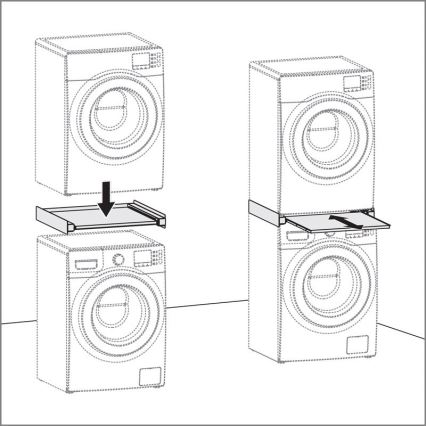 MK FLORIA MKF-23MZ601 - Συνδετικό πλυντηρίου/στεγνωτηρίου με συρτάρι 60 cm λευκό