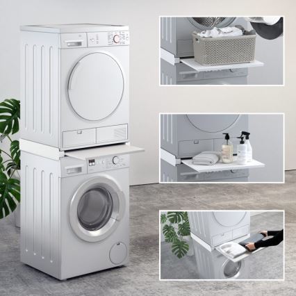 MK FLORIA MKF-23MZ601 - Συνδετικό πλυντηρίου/στεγνωτηρίου με συρτάρι 60 cm λευκό