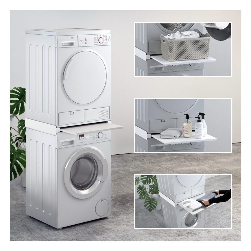 MK FLORIA MKF-23MZ601 - Συνδετικό πλυντηρίου/στεγνωτηρίου με συρτάρι 60 cm λευκό