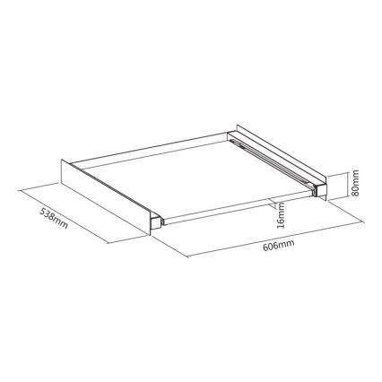 MK FLORIA MKF-23MZ601 - Συνδετικό πλυντηρίου/στεγνωτηρίου με συρτάρι 60 cm λευκό