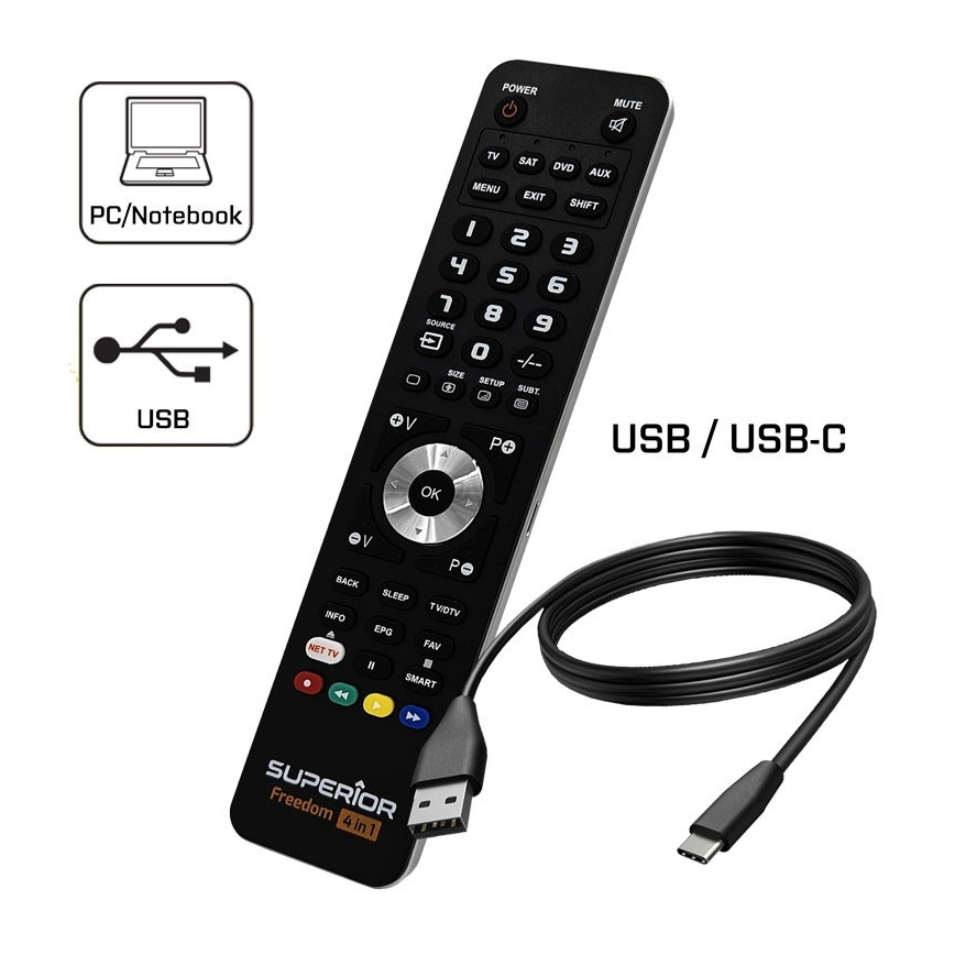 MK FLORIA Superior FREEDOM 4σε1 USB - τηλεχειριστήριο 4σε1 USB