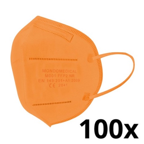 Mondo Medical Mάσκα προστασίας FFP2 NR Πορτοκαλί 100τμχ
