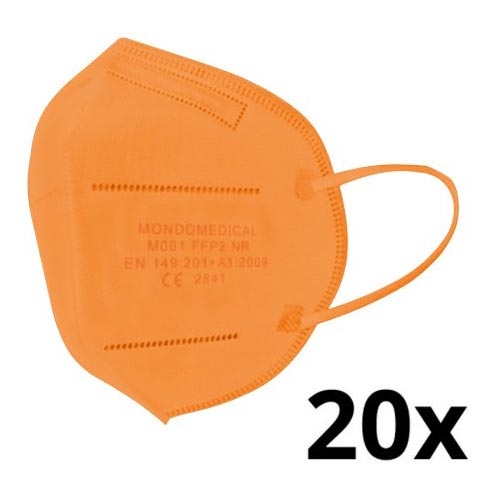 Mondo Medical Μάσκα προστασίας FFP2 NR Πορτοκαλί 20τμχ