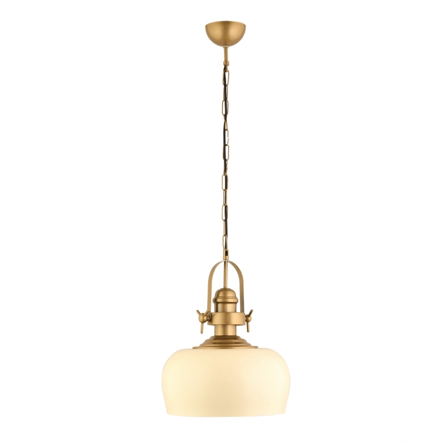 MONZA κρεμαστό φωτιστικό 1xE27/40W/230V, διάμετρος 30 cm, κρέμα/χρυσό