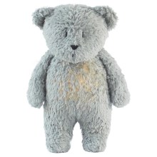Moonie 8604MOO - Λούτρινο αρκουδάκι με φως γκρι