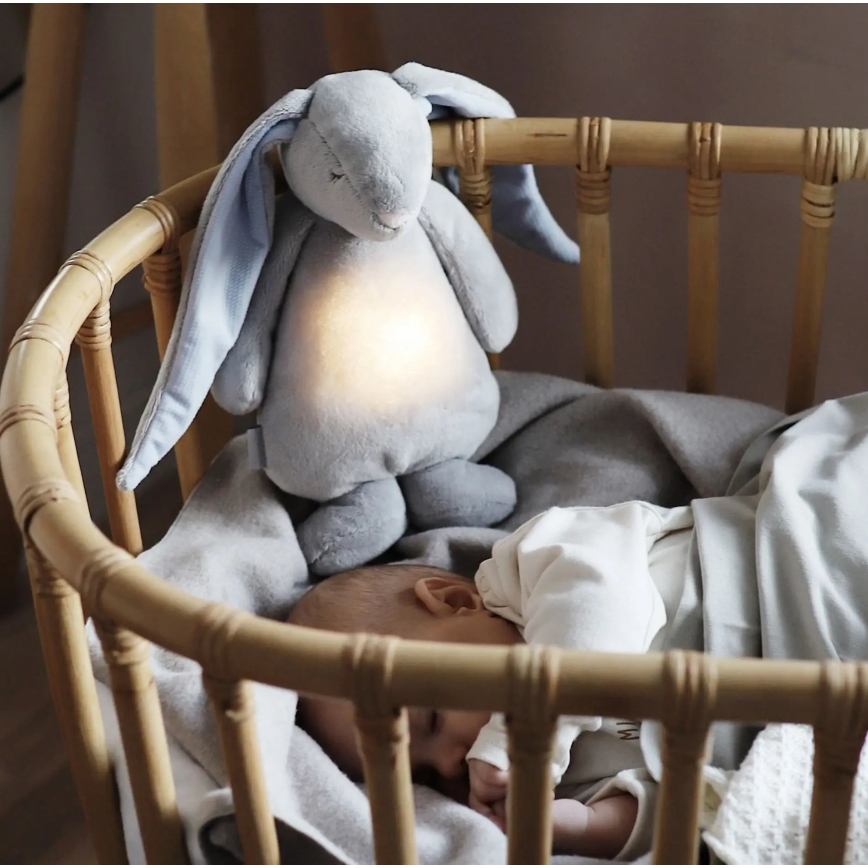 Moonie - Λούτρινο κουνελάκι με μελωδία και φωτισμό ασημί