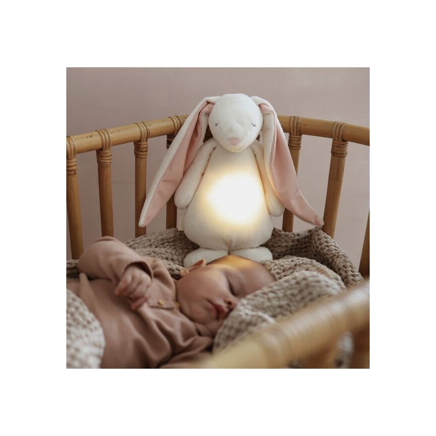 Moonie - Λούτρινο ζωάκι με μουσική και φωτάκι 2.0 λαγουδάκι powder