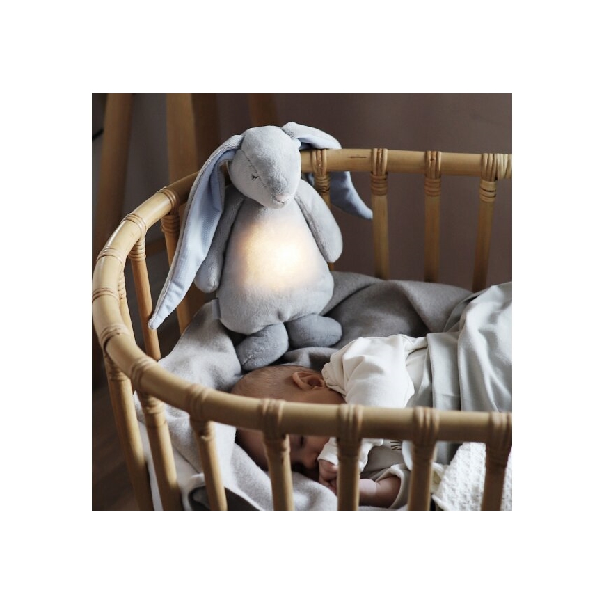 Moonie - Λούτρινο ζωάκι με μουσική και φωτάκι 2.0 λαγουδάκι sky