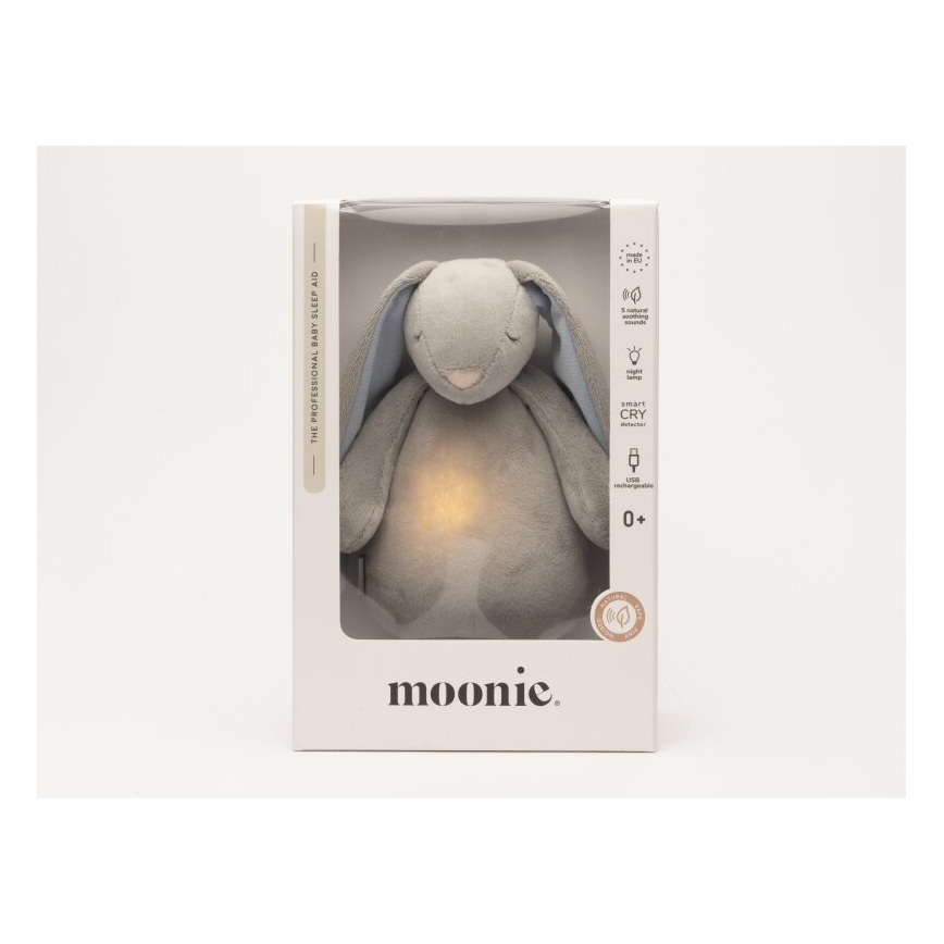 Moonie - Λούτρινο ζωάκι με μουσική και φωτάκι 2.0 λαγουδάκι sky