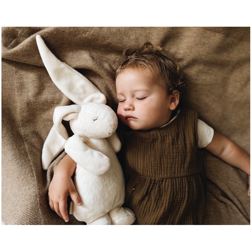 Moonie - Λούτρινο ζωάκι με μουσική και φωτάκι λαγουδάκι 2.0 cream