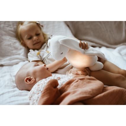 Moonie - Λούτρινο ζωάκι με μουσική και φωτάκι λαγουδάκι 2.0 cream