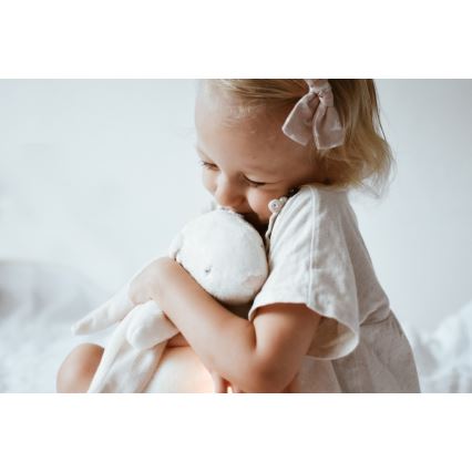 Moonie - Λούτρινο ζωάκι με μουσική και φωτάκι λαγουδάκι 2.0 organic polar