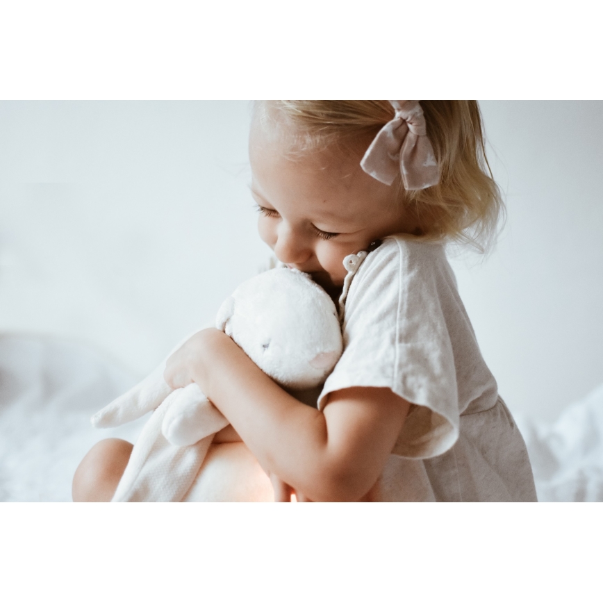 Moonie - Λούτρινο ζωάκι με μουσική και φωτάκι λαγουδάκι 2.0 organic polar