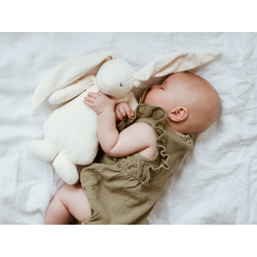 Moonie - Λούτρινο ζωάκι με μουσική και φωτάκι λαγουδάκι 2.0 organic polar