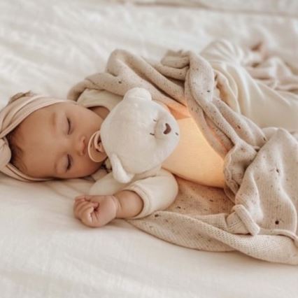 Moonie - Snuggle buddy με ένα melody και φωστικό αρκουδάκι cream