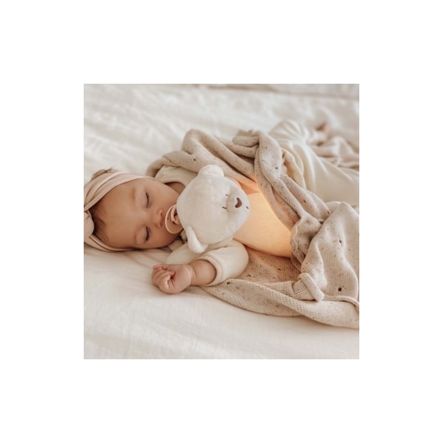 Moonie - Snuggle buddy με ένα melody και φωστικό αρκουδάκι cream