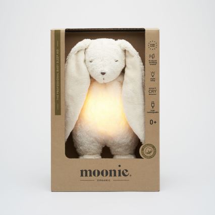 Moonie - Λούτρινο ζωάκι με μουσική και φωτάκι λαγουδάκι organic polar natur