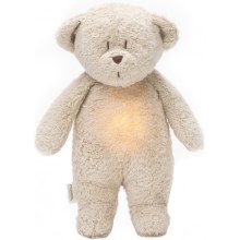 Moonie - Λούτρινο αρκουδάκι από οργανικό βαμβάκι με ήχο και φως sand natur