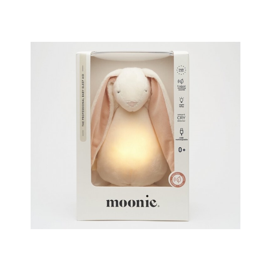 Moonie - Λούτρινο ζωάκι με μουσική και φωτάκι 2.0 λαγουδάκι powder