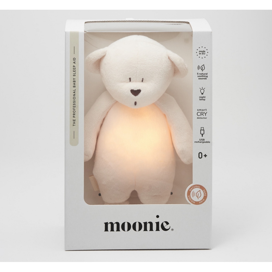 Moonie - Λούτρινο ζωάκι με μουσική και φωτάκι αρκουδάκι 2.0 cream