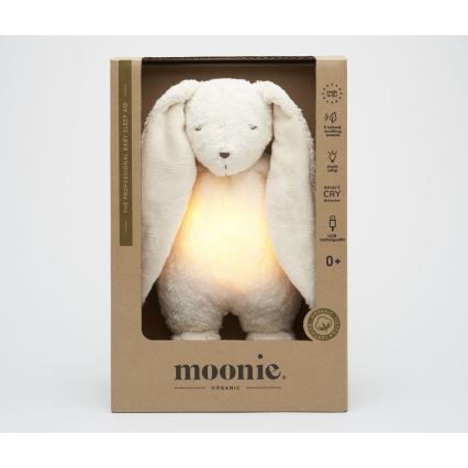 Moonie - Λούτρινο ζωάκι με μουσική και φωτάκι λαγουδάκι 2.0 organic polar