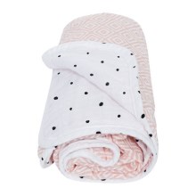 MOTHERHOOD - Βαμβακερή κουβέρτα μουσελίνας διπλής ύφανσης 95x110 cm ροζ
