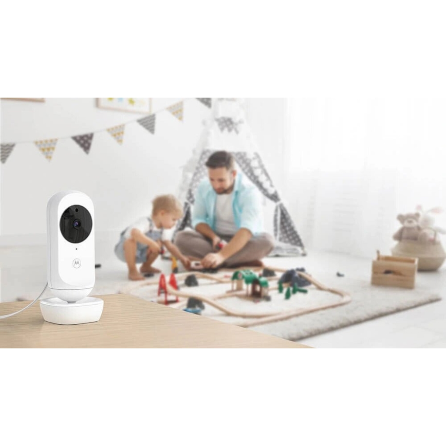 Motorola VM44 -  Smart συσκευή παρακολούθησης μωρού Baby Monitor επαναφορτιζόμενο Wi-Fi