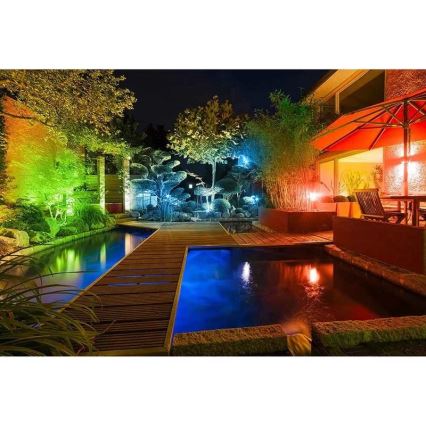 Müller-Licht - LED RGBW Dimming Εξωτερικού χώρου προβολέας LED/10W/230V IP65 + τηλεχειριστήριο