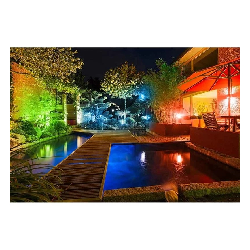 Müller-Licht - LED RGBW Dimming Εξωτερικού χώρου προβολέας LED/10W/230V IP65 + τηλεχειριστήριο