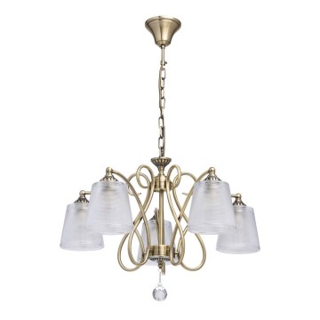 MW-LIGHT 372013205 - Κρυστάλλινο πολύφωτο κρεμαστό MONICA 5xE14/40W/230V