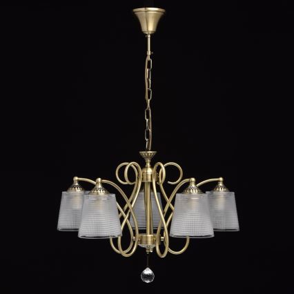 MW-LIGHT 372013205 - Κρυστάλλινο πολύφωτο κρεμαστό MONICA 5xE14/40W/230V