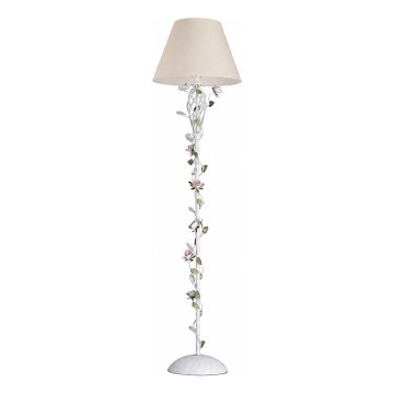 MW-LIGHT - Επιδαπέδιο φωτιστικό FLORA 1xE27/40W/230V λευκό/εκρού